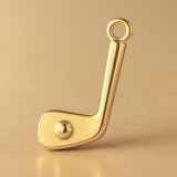 14ct Gold Plated - Mini Golf Club & Ball Charm