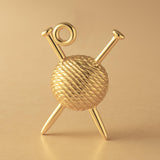 14ct Gold Plated - Sewing Ball and Yarn Charm
