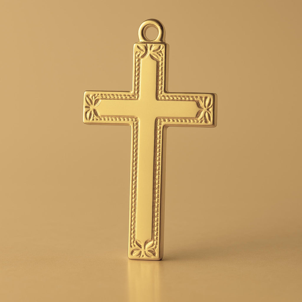 14ct Gold Plated - Artisan Crucifix Charm