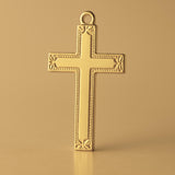 14ct Gold Plated - Artisan Crucifix Charm