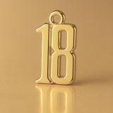 14ct Gold Plated - 18 Monogram Charm