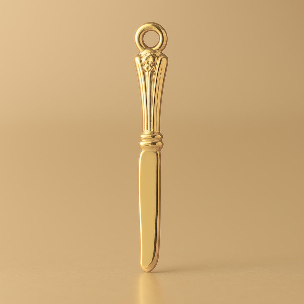 14ct Gold Plated - Ornate Butter Knife Charm