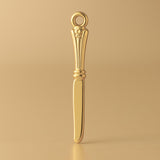 14ct Gold Plated - Ornate Butter Knife Charm