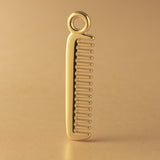 14ct Gold Plated - Barbers Comb Charm
