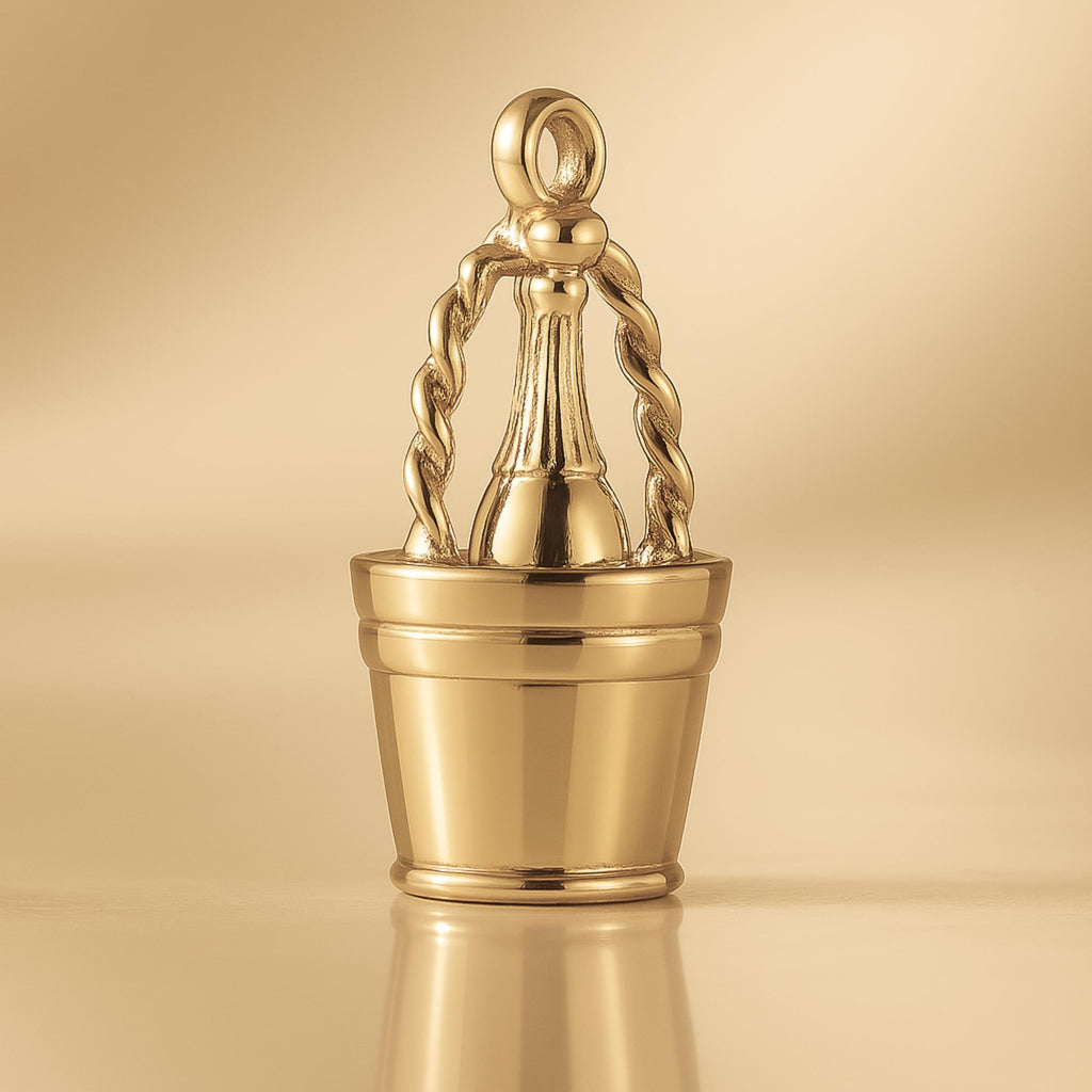 14ct Gold Plated - Champagne Bucket Charm