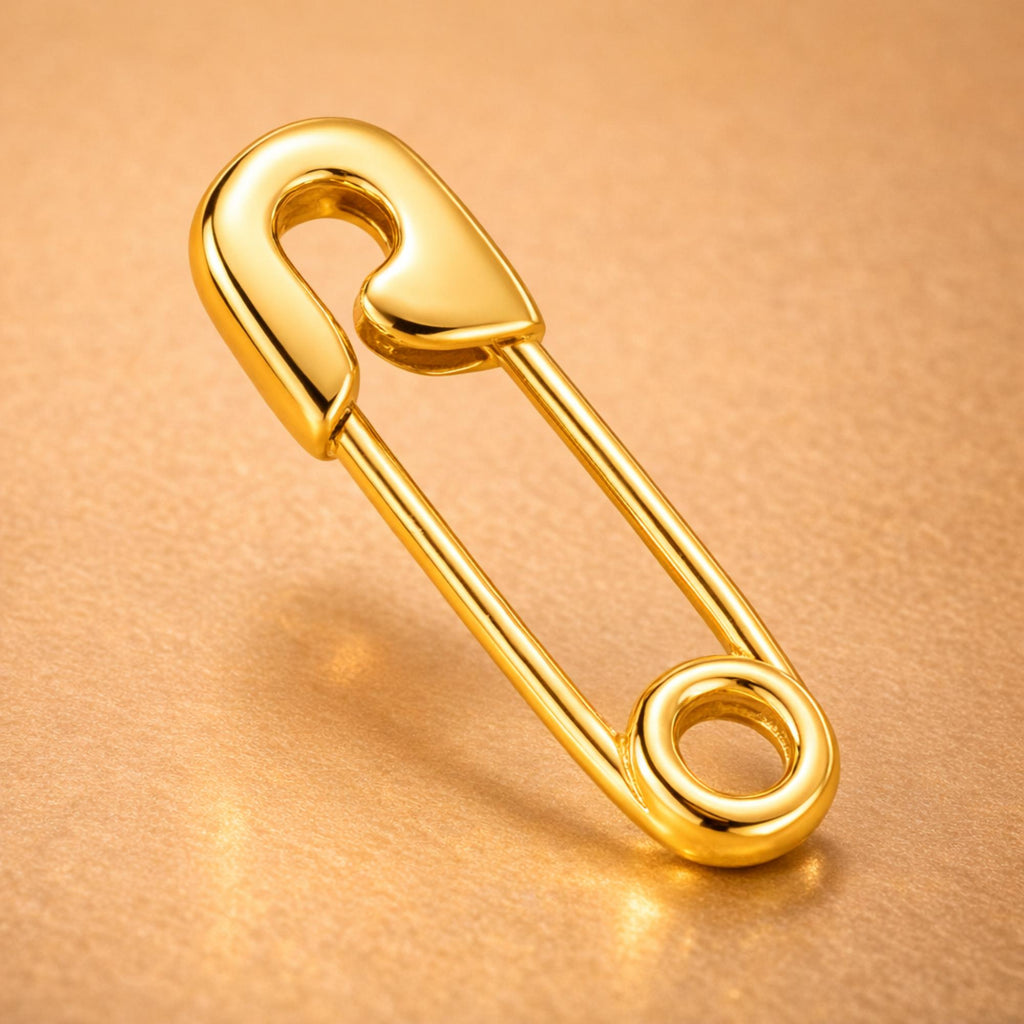 14ct Gold Plated - Safety Pin Charm