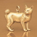 14ct Gold Plated - Japanese Bobtail Cat Charm