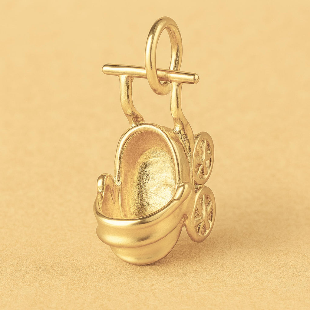 14ct Gold Plated - Bassinet Stroller Charm