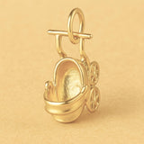14ct Gold Plated - Bassinet Stroller Charm