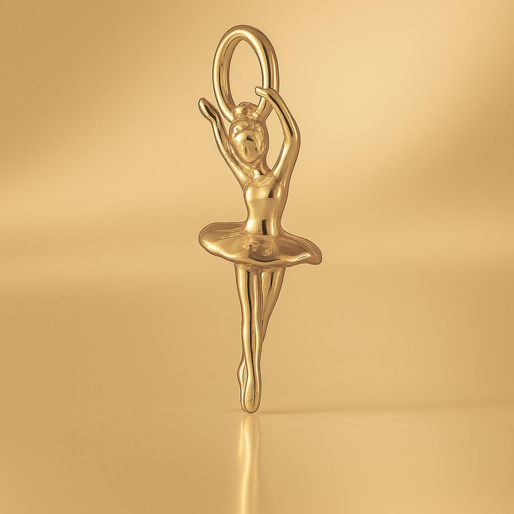 14ct Gold Plated - Arabesque Ballet Dancer Charm