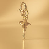 14ct Gold Plated - Arabesque Ballet Dancer Charm