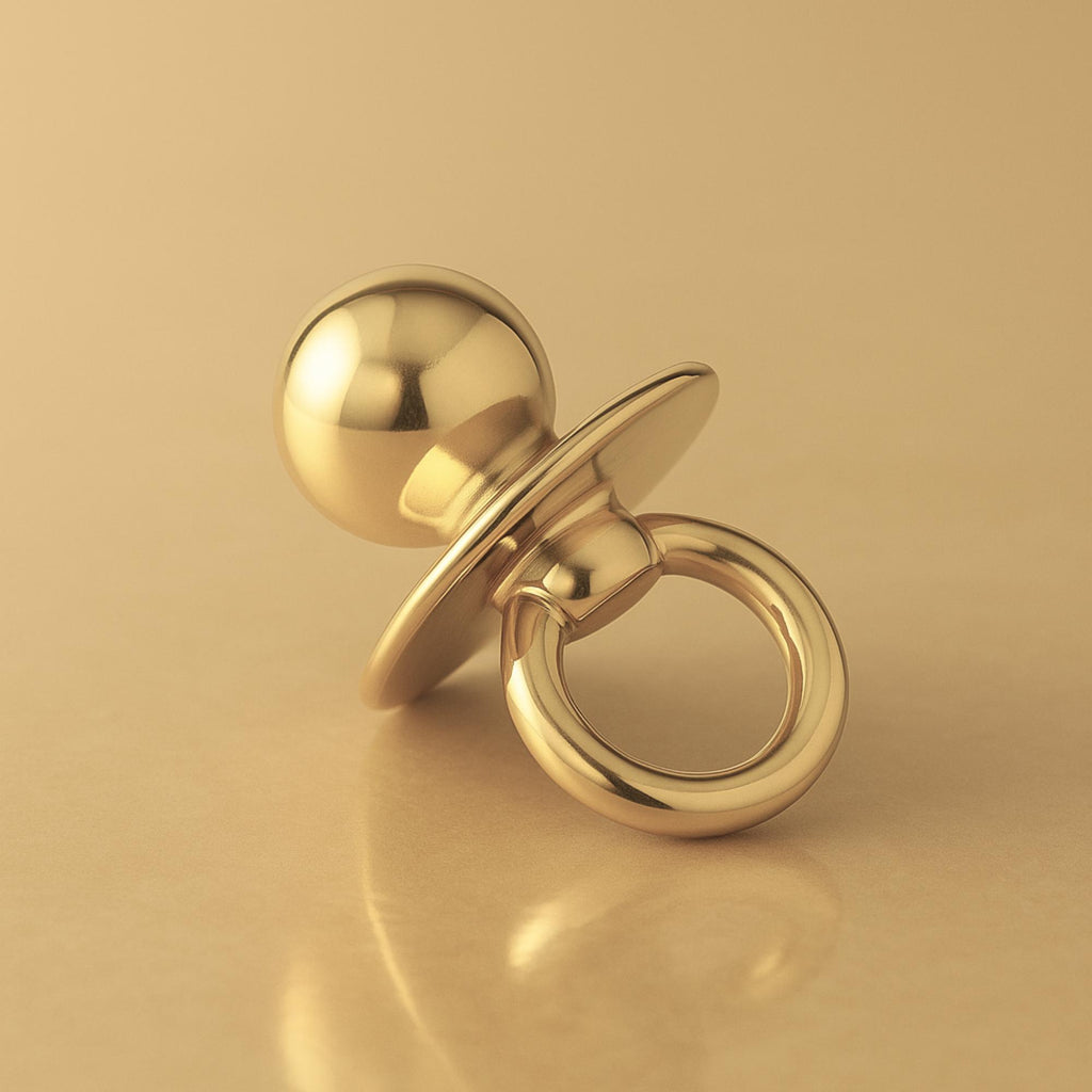 14ct Gold Plated - Modern Pacifier Charm