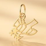 14ct Gold Plated - Filigree Dove Charm