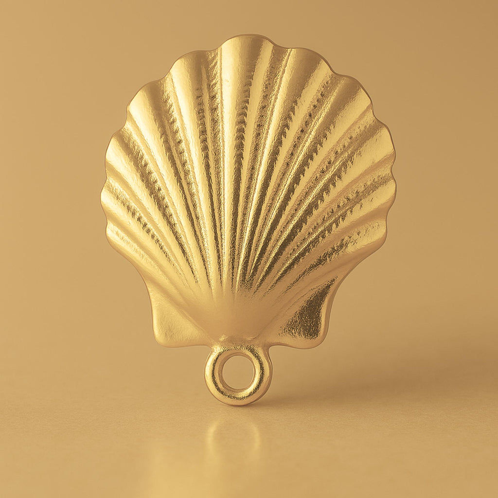 14ct Gold Plated - Scallop Seashell Charm