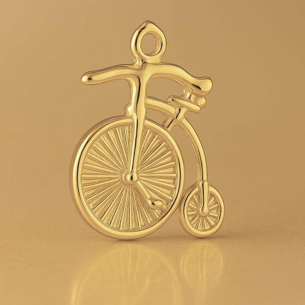 14ct Gold Plated - Penny Farthing Charm