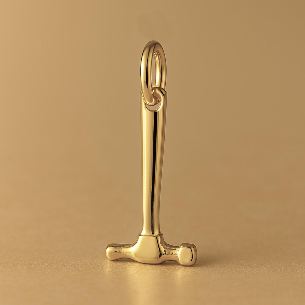14ct Gold Plated - Tradesman's Hammer Charm