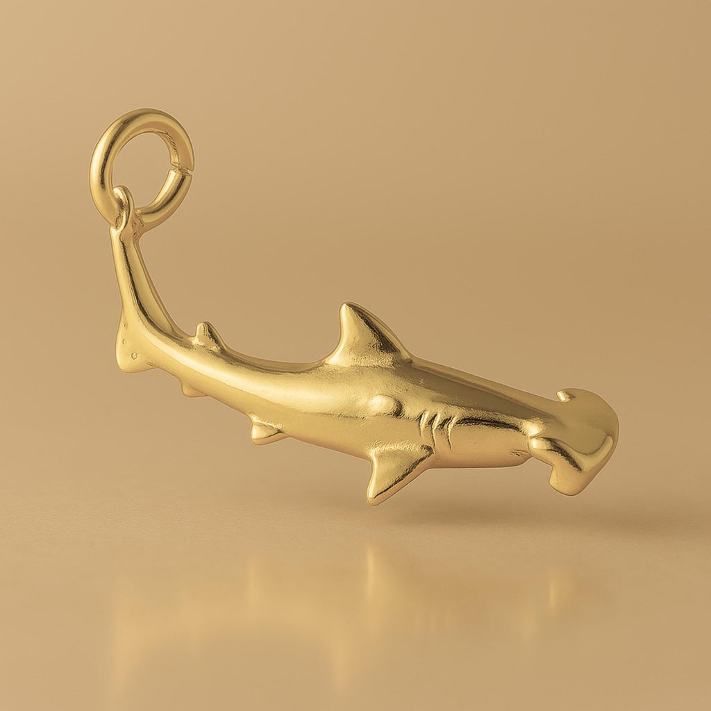 14ct Gold Plated - Hammerhead Shark Charm
