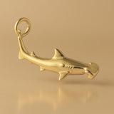 14ct Gold Plated - Hammerhead Shark Charm