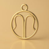 14ct Gold Plated - Scorpio Zodiac Round Charm