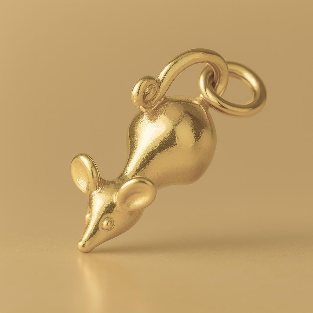 14ct Gold Plated - House Mice Charm
