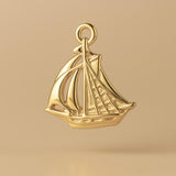 14ct Gold Plated - Sailing Schooner Charm