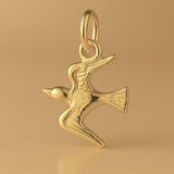 14ct Gold Plated - Flying Swallow Charm