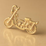14ct Gold Plated - Retro Motorbike Charm