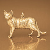 14ct Gold Plated - Toyger Cat Charm