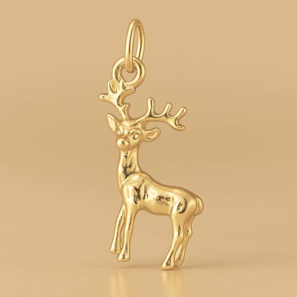 14ct Gold Plated - Rudolph Reindeer Charm