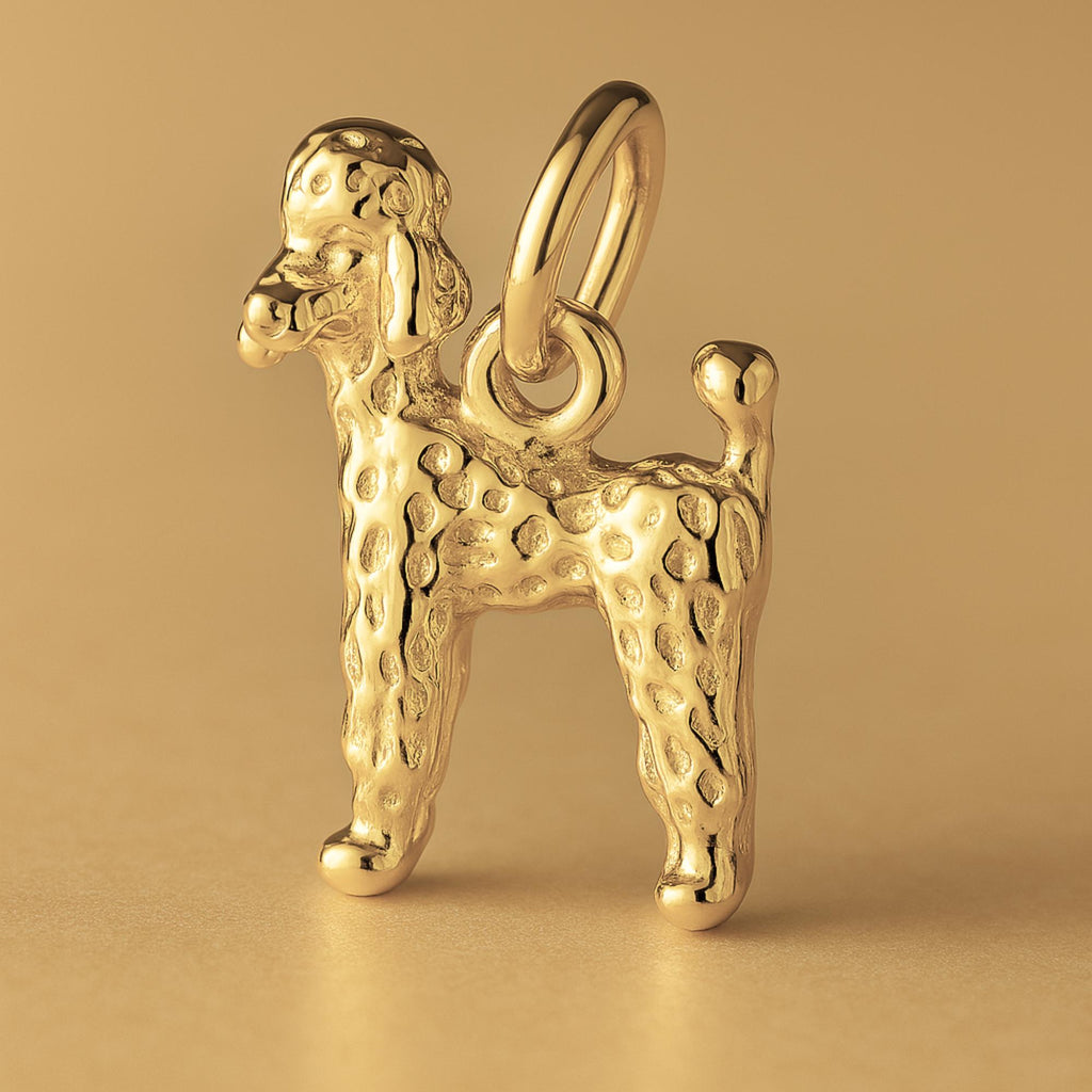 14ct Gold Plated - Poodle Dog Charm