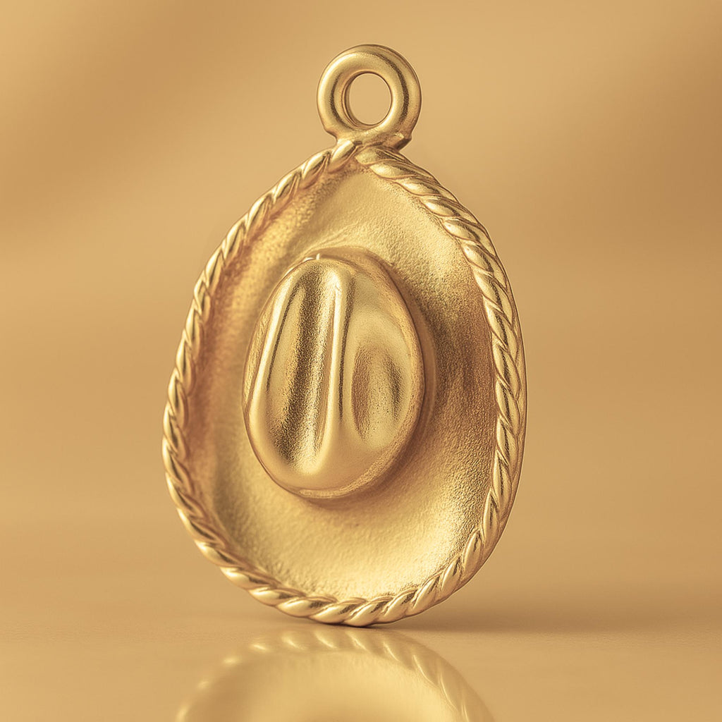 14ct Gold Plated - Western Cowboy Hat Charm