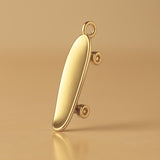 14ct Gold Plated - Old-School Penny Skateboard Charm
