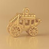 14ct Gold Plated - Western Stagecoach Charm