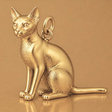 14ct Gold Plated - Abyssinian Cat Charm