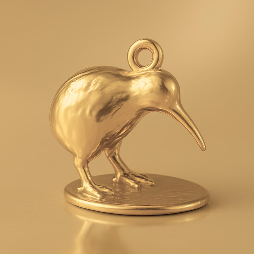 14ct Gold Plated - NZ Kiwi Bird Charm