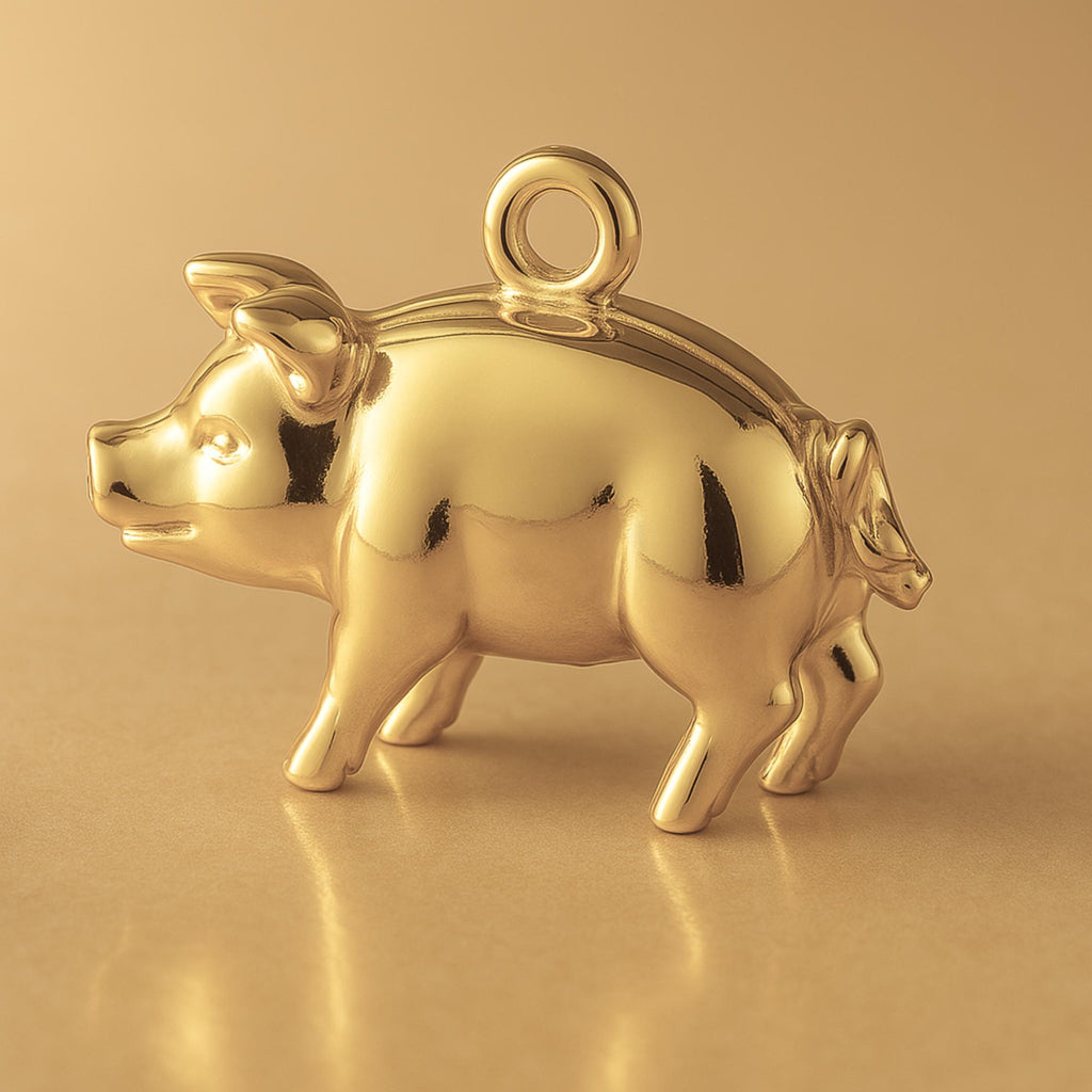 14ct Gold Plated - Heritage Pig Charm