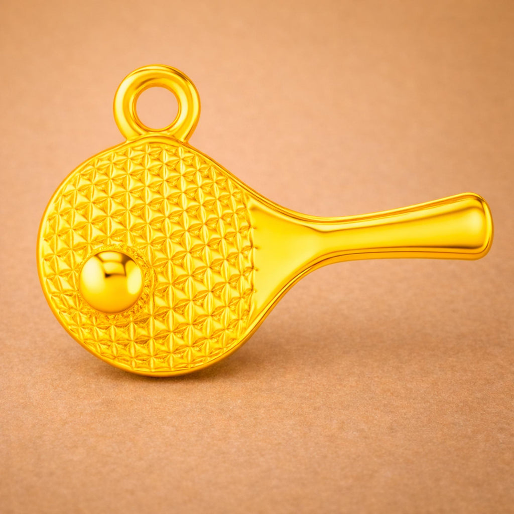 14ct Gold Plated - Table Tennis Paddle Charm
