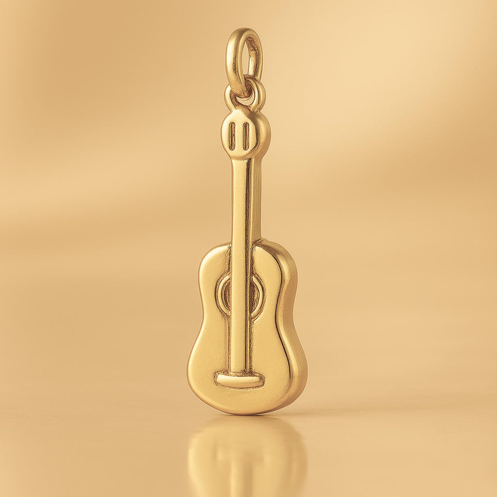 14ct Gold Plated - Minimalist Guitar Charm