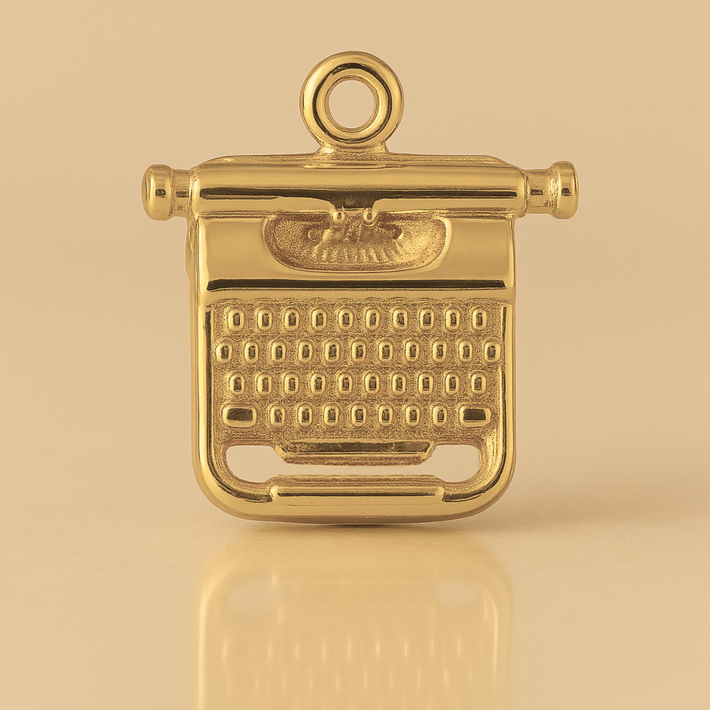 14ct Gold Plated - Classic Typewriter Charm
