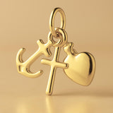 14ct Gold Plated - Classic Faith, Hope & Love Charm