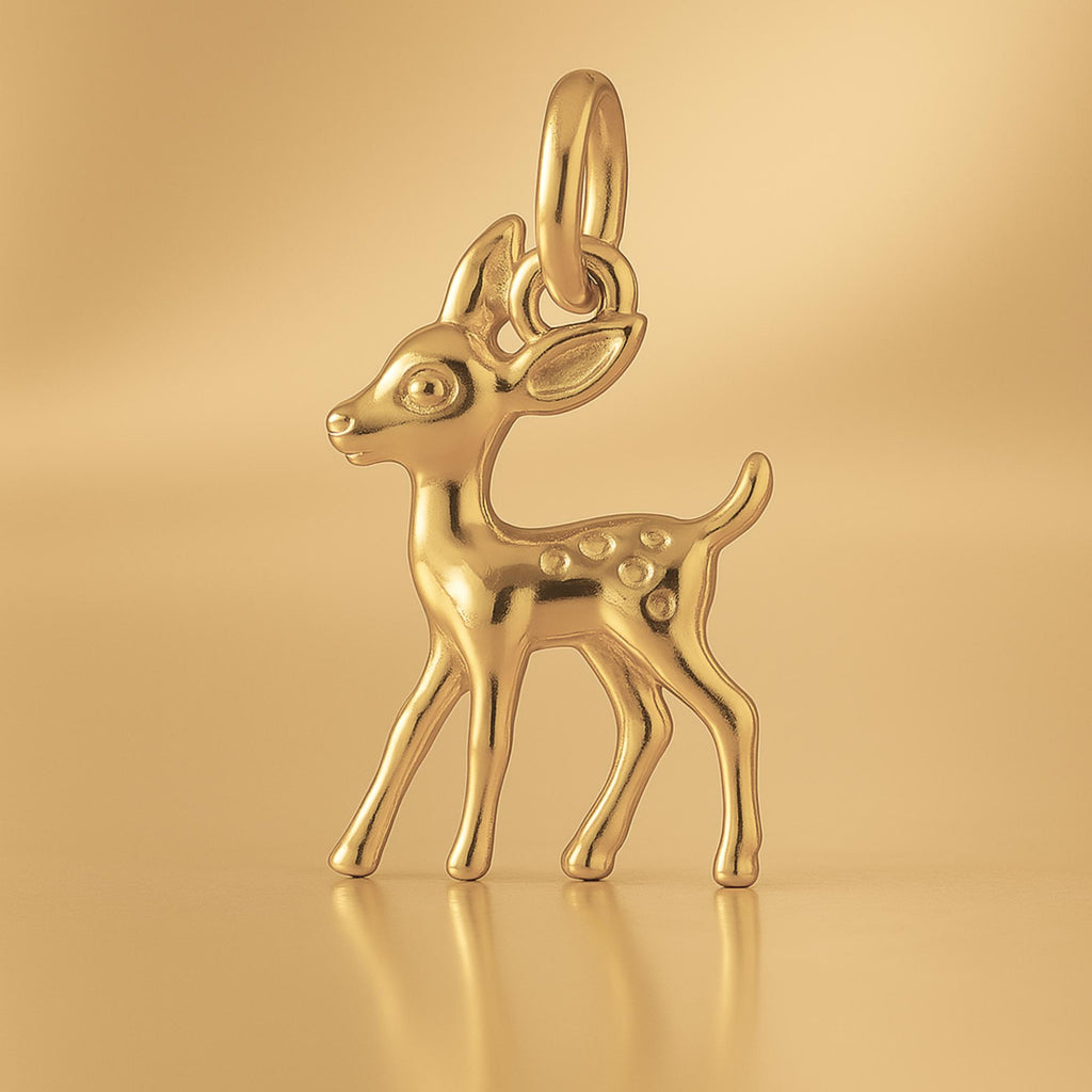 14ct Gold Plated - Forest Deer Charm