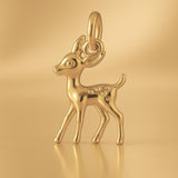 14ct Gold Plated - Forest Deer Charm