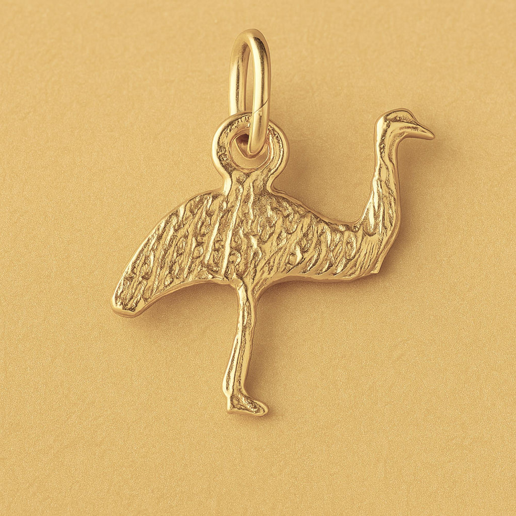 14ct Gold Plated - Emu Silhouette Charm