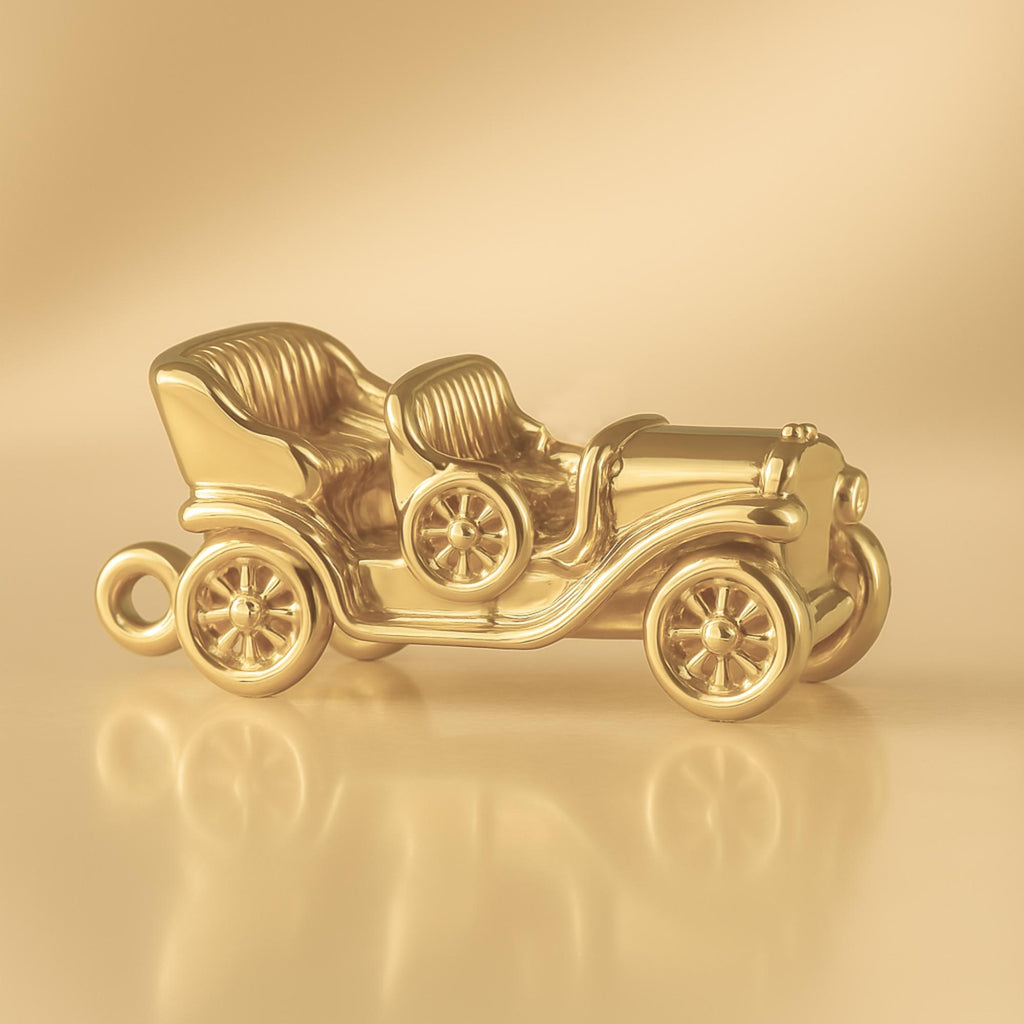 14ct Gold Plated - Open-Top Vintage Car Charm