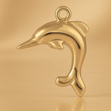14ct Gold Plated - Leaping Dolphin Charm