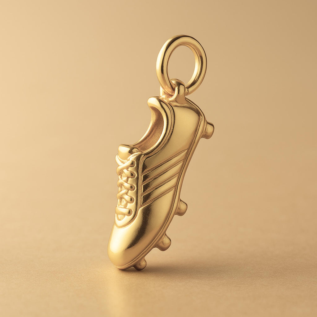 14ct Gold Plated - Studded Football Boot Charm