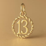 14ct Gold Plated - 13 Wreath Charm