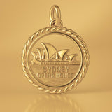 14ct Gold Plated - Round Sydney Opera House Charm