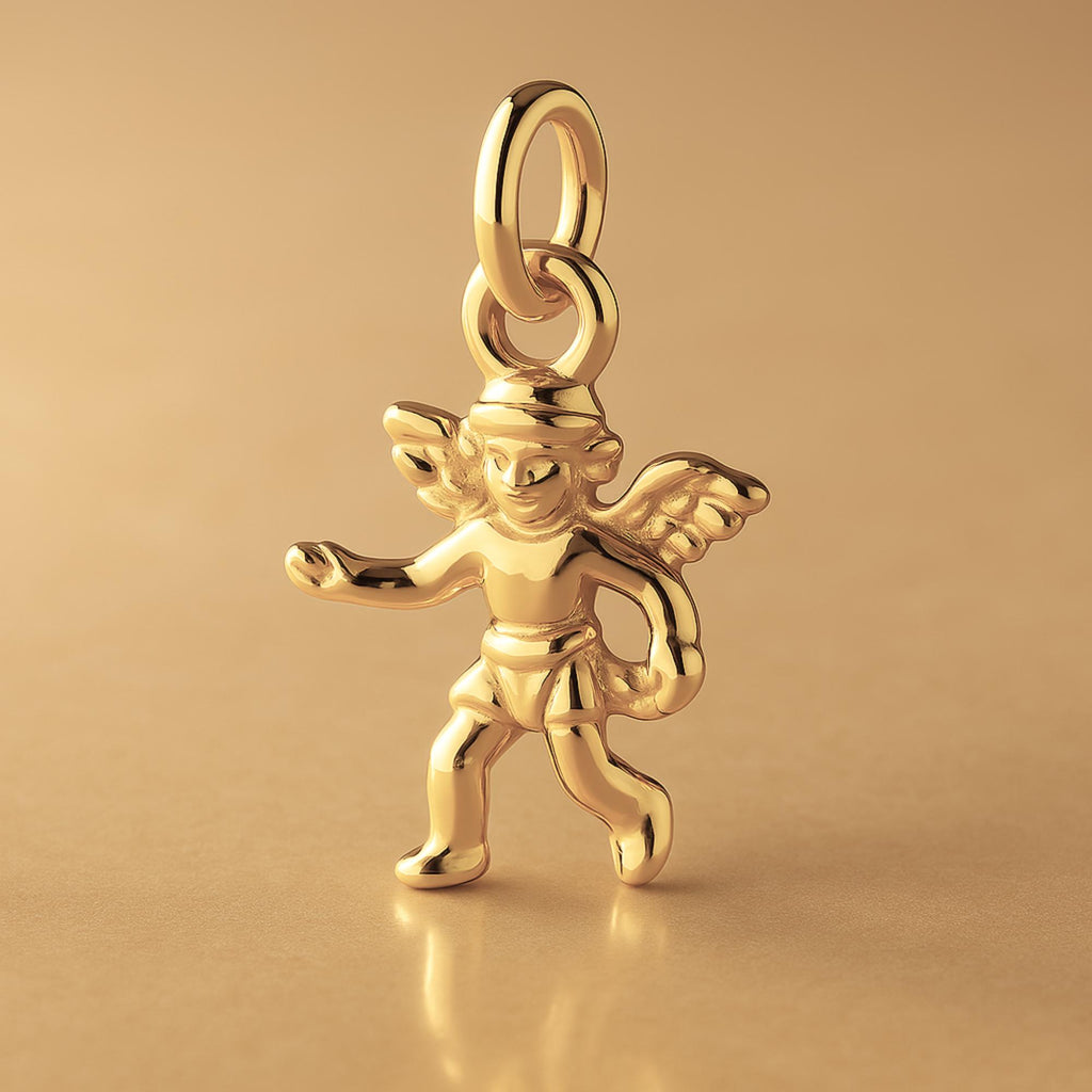 14ct Gold Plated - Playful Cherub Charm