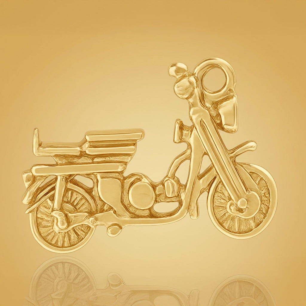 14ct Gold Plated - Postie Motorbike Charm